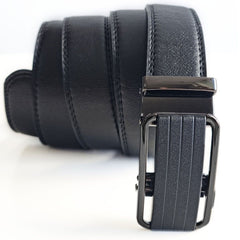 Microfiber Leather Mens Ratchet Belt Belts For Men Adjustable Size, Slide Buckle