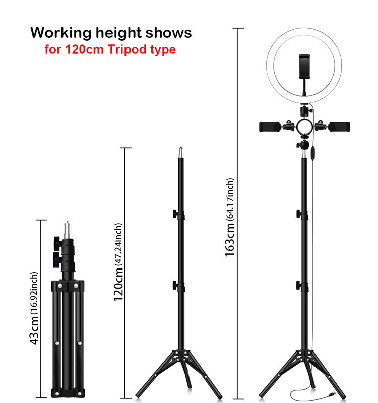 Compatible with Apple, led tripod multi-position fill light