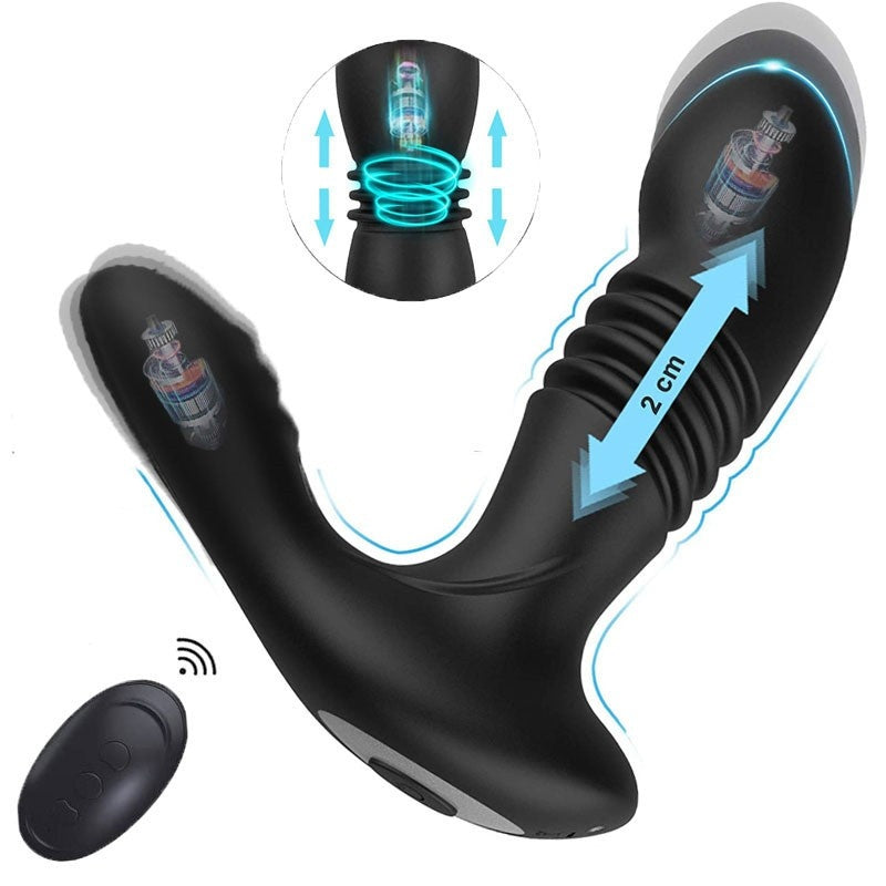 Men's Telescopic Prostate Butt Plug Vibrator