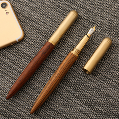 Brass And Sandalwood Student Writing Business Fountain Pen