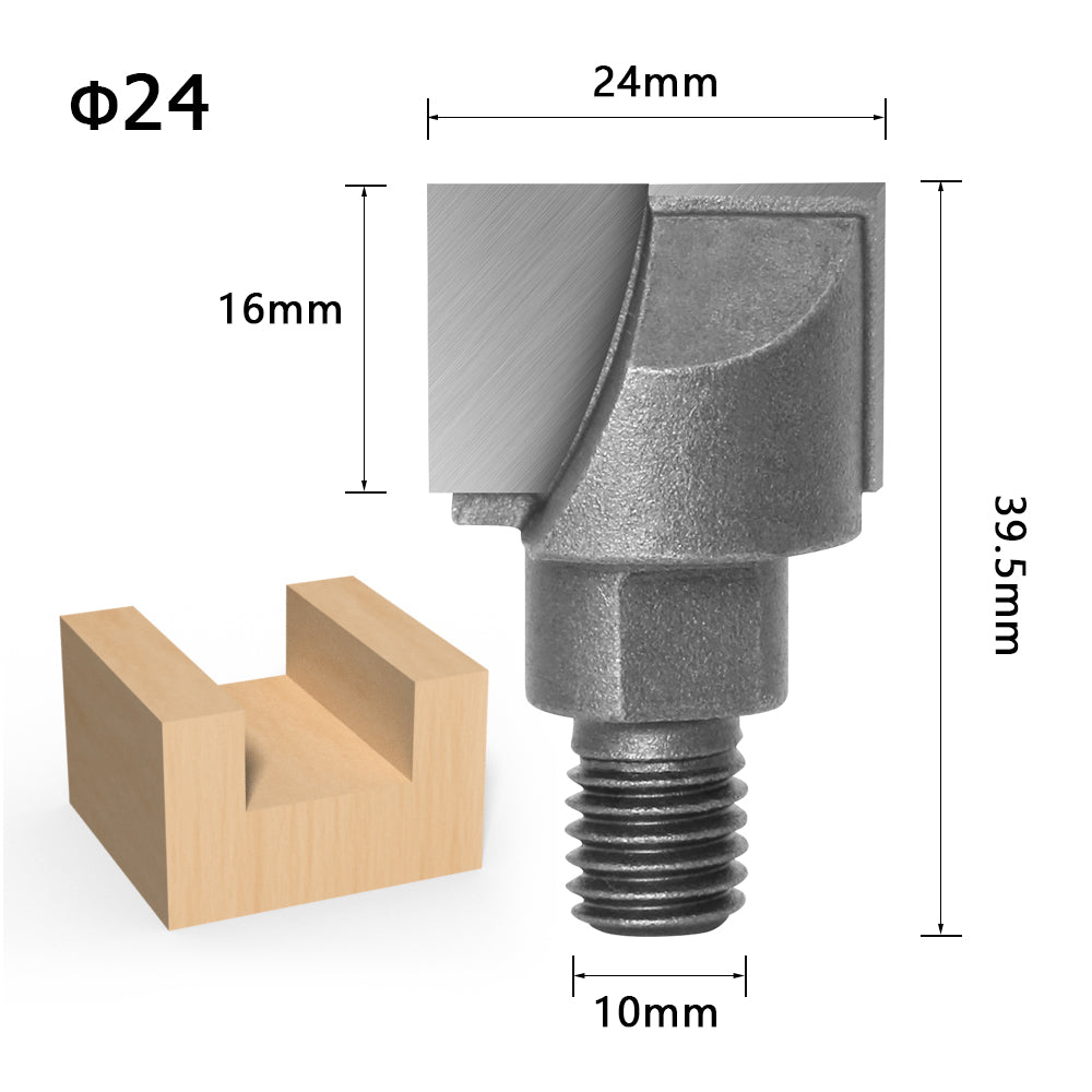 Threaded Spiral Clear Knife Wooden Door Lock Hole Carpenter Lock Slot