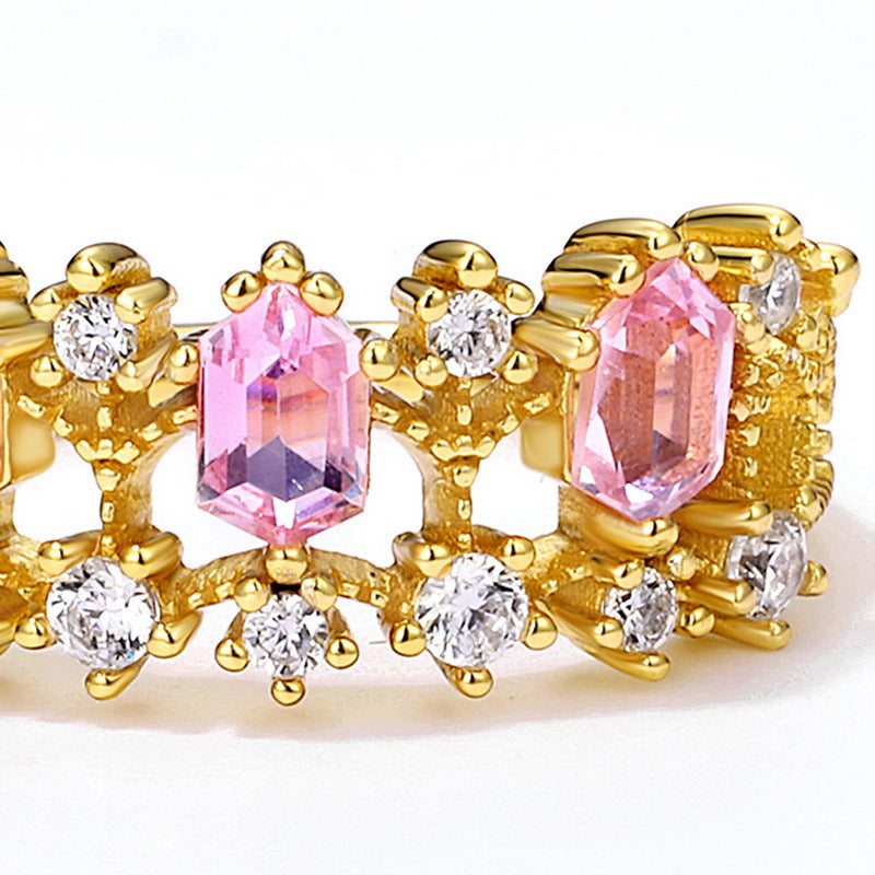 Light luxury color treasure ring