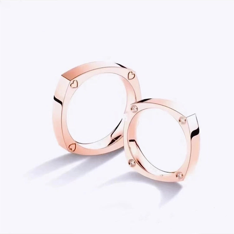 Couple Light Projection LOVE Simple Ring