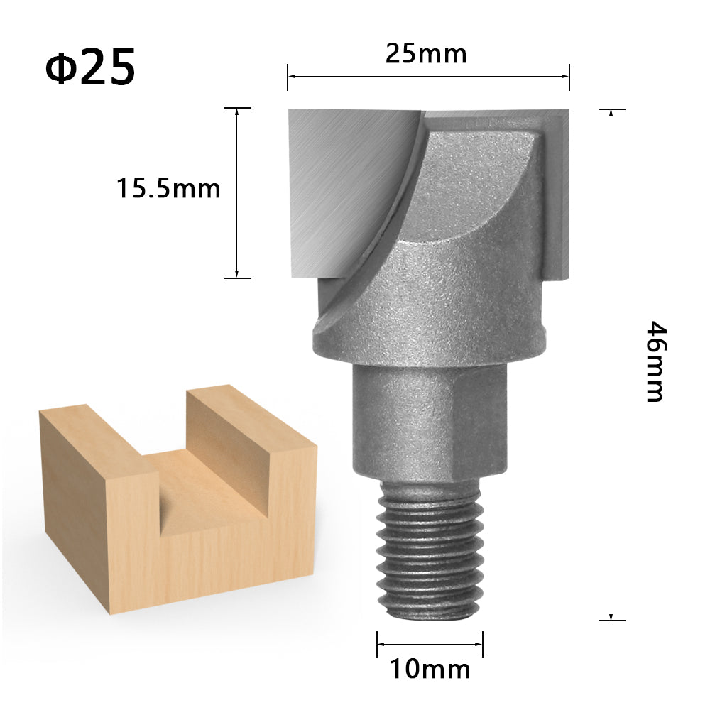 Threaded Spiral Clear Knife Wooden Door Lock Hole Carpenter Lock Slot