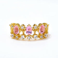 Light luxury color treasure ring