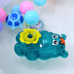 Baby Bathing Toys Children Playing In Water Electric Sprinkler Hippo Shower