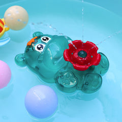 Baby Bathing Toys Children Playing In Water Electric Sprinkler Hippo Shower