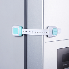 Multi-function two-button cabinet door lock