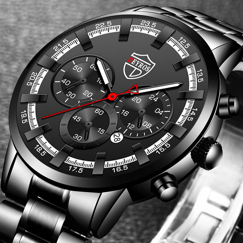 Men's Fashion Business Calendar Luminous Quartz Watch