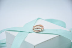 Light luxury micro diamond ring