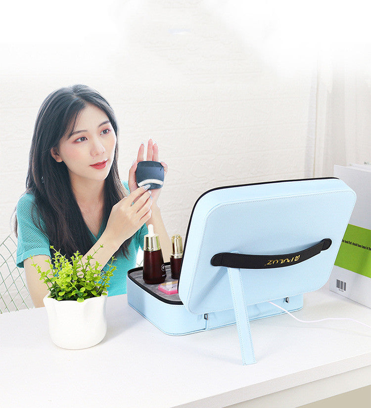 Live ring light mirror makeup box