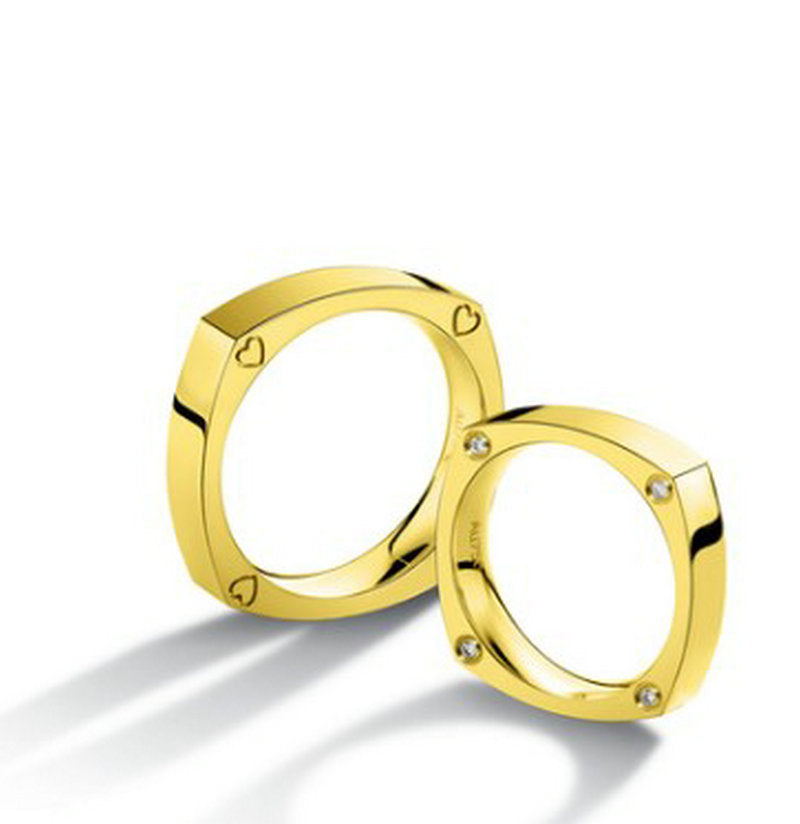 Couple Light Projection LOVE Simple Ring