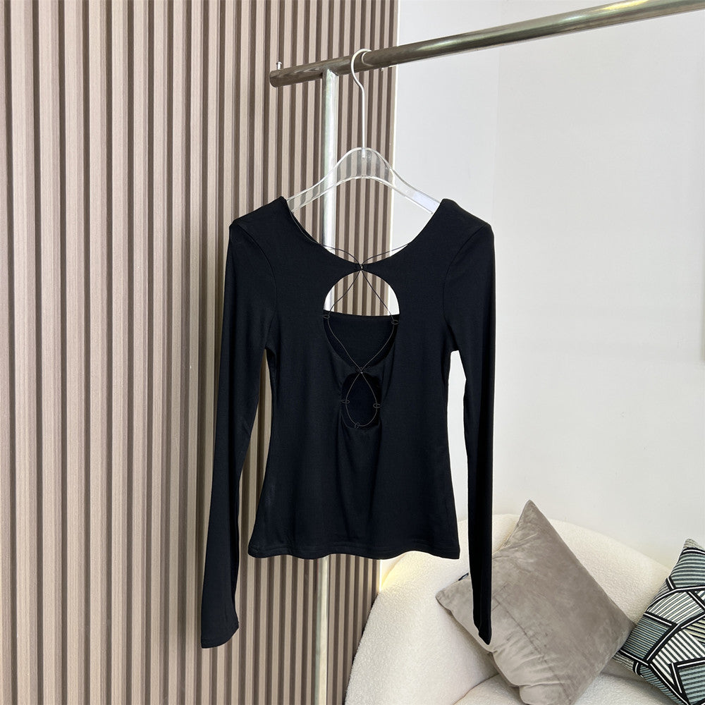 Black Design Niche Cutout Top Women's