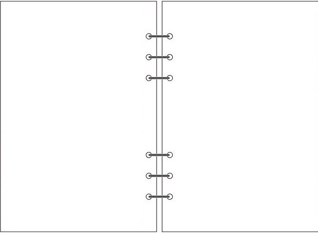 6-hole Notebook Loose-leaf Refill Blank Dot Matrix Horizontal Line