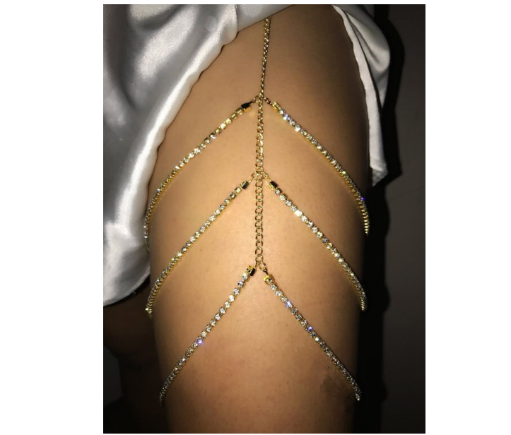 Body chain full of multi-layered leg chains