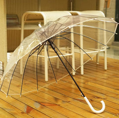 Big Long Handle 16 Rib Transparent Umbrella