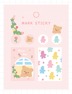 Sweet Notes Index Stickers PVC Marked Hand Tent Decoration Ins Study Notes