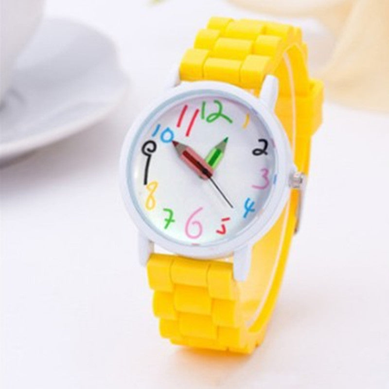 Explosive Silicone Pencil Watch Fashion Painted Quartz Watch