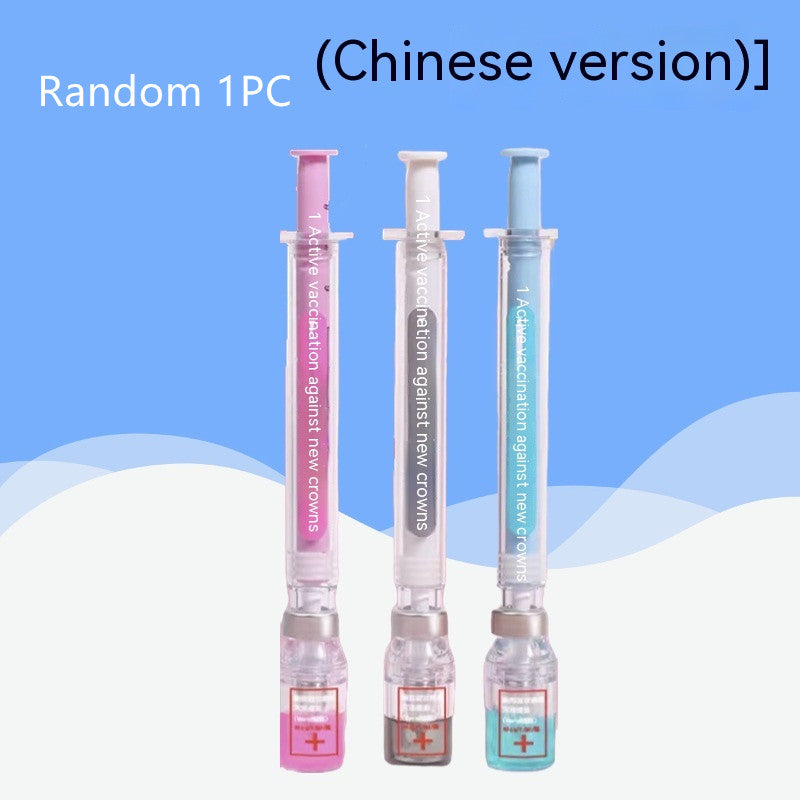 Vaccine Pen Novel Creative Design Sense Gel Pen Good-looking Student Brush