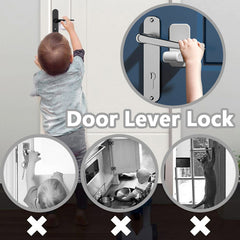 Door Lever Lock Child Pets Safety Lock Door Handle Fixed Anti-theft For Door Children Safety Care Door Stops