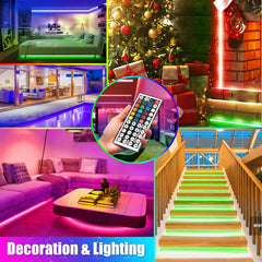 16.4FT RGB Flexible 300LED Strip Light SMD Remote Fairy Lights Room TV Party Bar  LED Strip Light Remote Fairy Light Room Party Waterproof