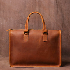 Men's Bag Crazy Horse Leather Briefcase For Laptop