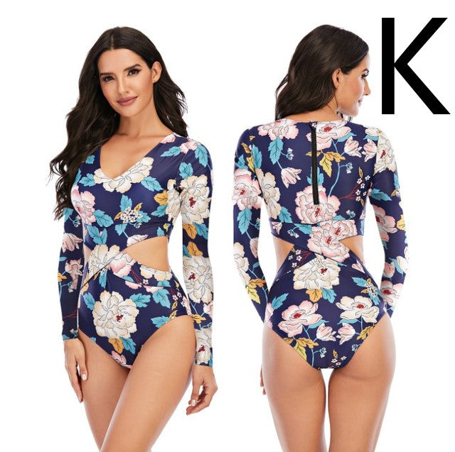 Sexy Surf Long Sleeve Swimwear Women