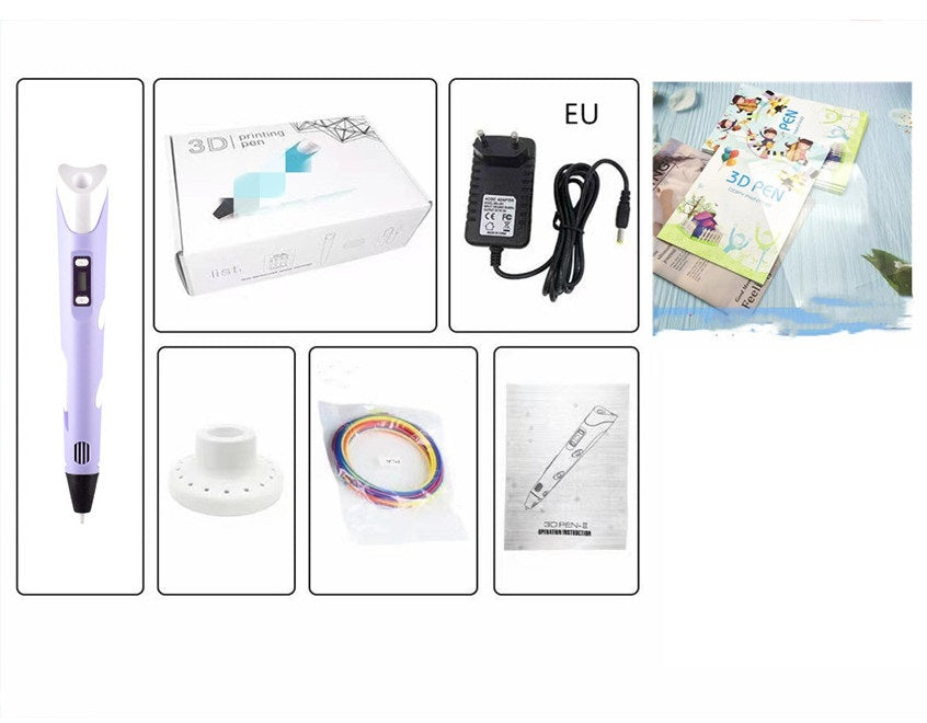 Children's 3d Printing Pen Three-dimensional Brush Toy Set