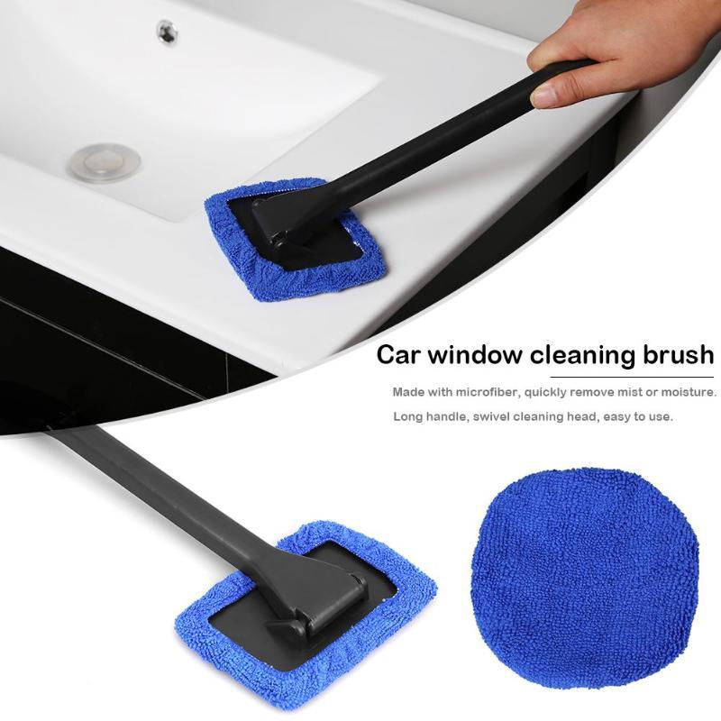 Car Window Pivoting Microfiber Cleaner Auto Window Cleaner