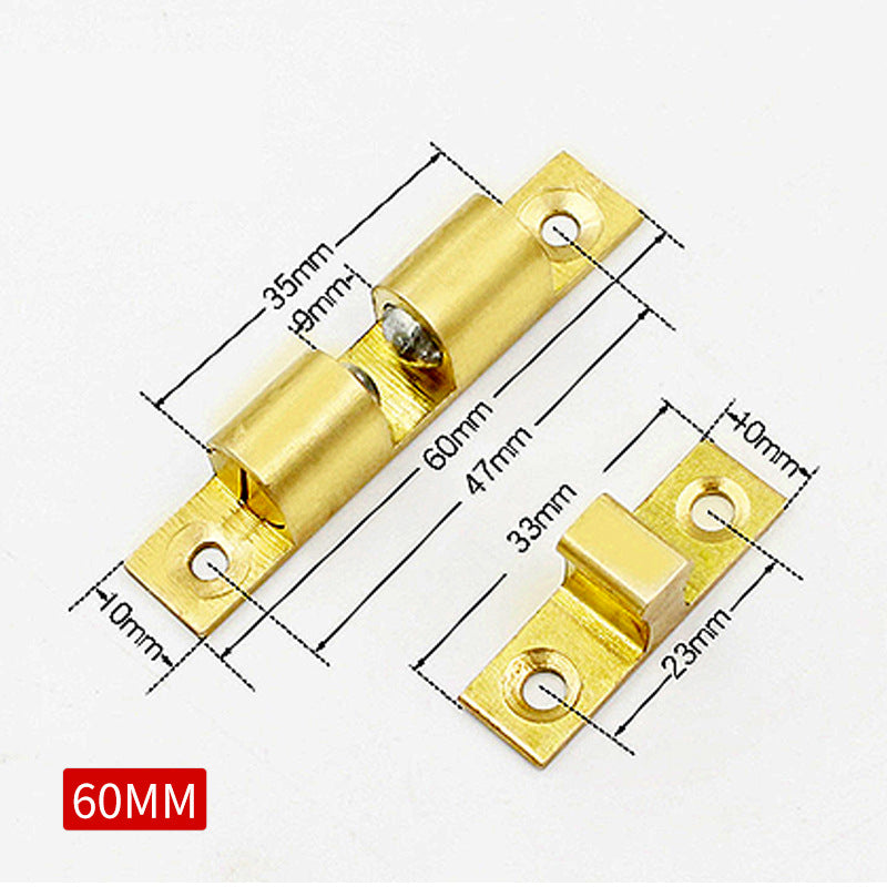 Thickened Pure Copper Cassette Door Touch Wardrobe Cabinet Door Spring Touch Lock