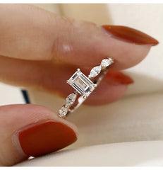 Light Luxury Ins All-match Silver Ring Women's Wedding Ring