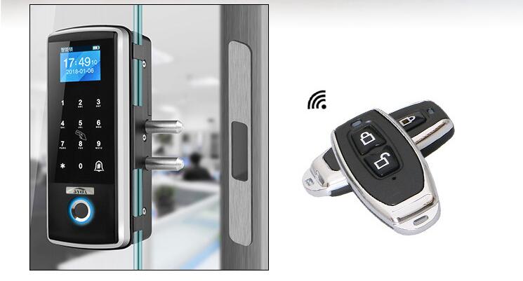 Smart glass door company office fingerprint lock