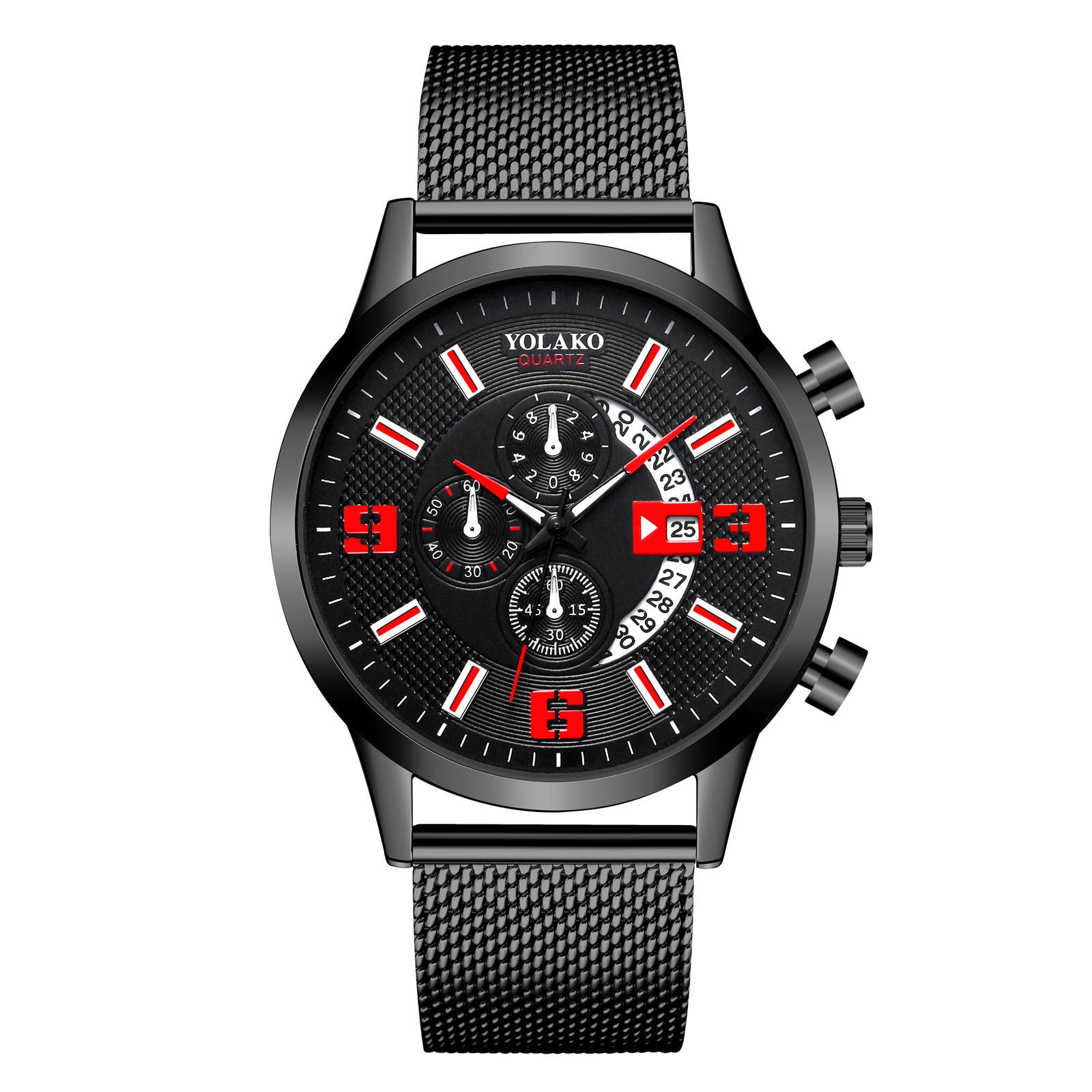 Fashion Big Digital Calendar Men's Watch