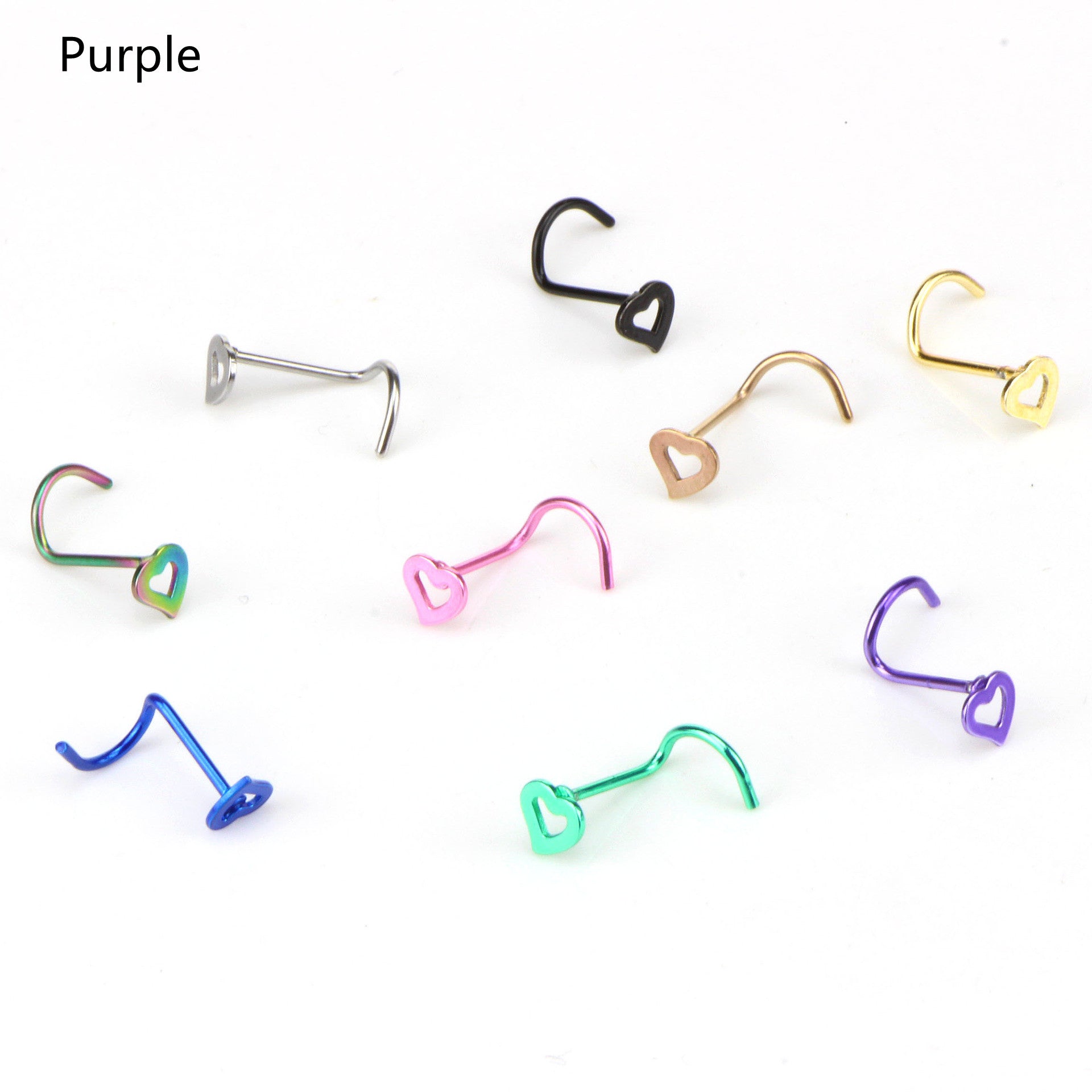 Love Nose Nails Stainless Steel Curved Nose Nails