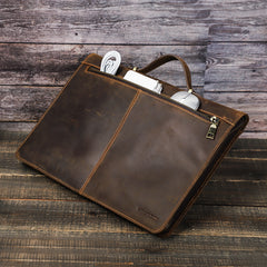 14.2-inch Genuine Leather Protective Case Laptop Handbag