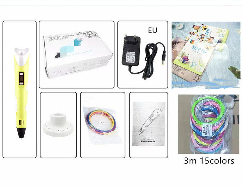 Children's 3d Printing Pen Three-dimensional Brush Toy Set