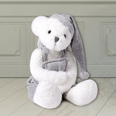 New White Pajamas Bear Doll Children Sleep With Plush Toys Girlfriend Birthday Gift