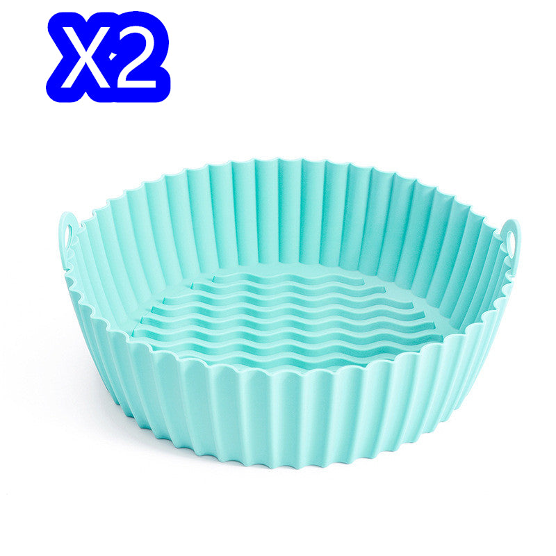 Silicone Basket Pot Tray Airfryer Liner For Air Fryer Reusable Container Accessories Pan Baking Mold Canister Shape Protector