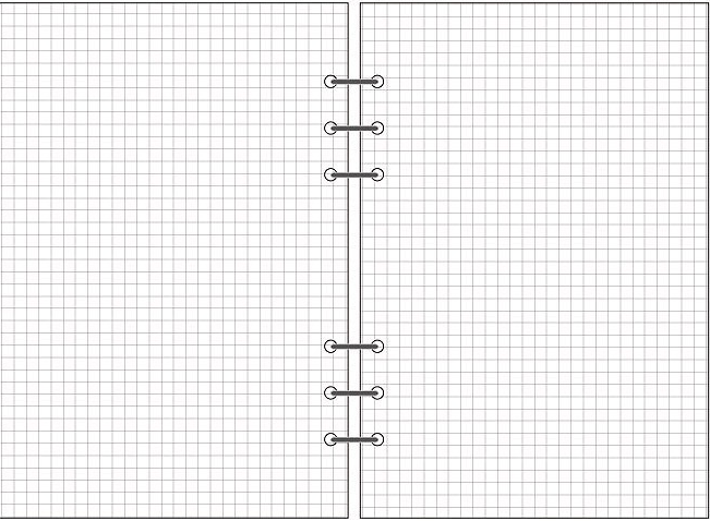 6-hole Notebook Loose-leaf Refill Blank Dot Matrix Horizontal Line