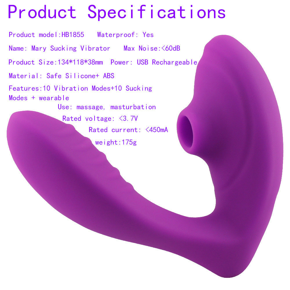 Sucking Vibrator Women's Double-headed Massage