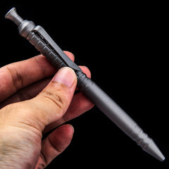 On-the-go Decompression Push-action Pen Titanium Tactical