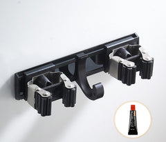 Black Wall Mount Mop Clip Mop Holder Stainless Steel