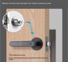 Punch-free Fingerprint Lock Household Wooden Door Smart Lock