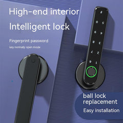 Indoor Wooden Door Fingerprint Double Row Password Ball Lock