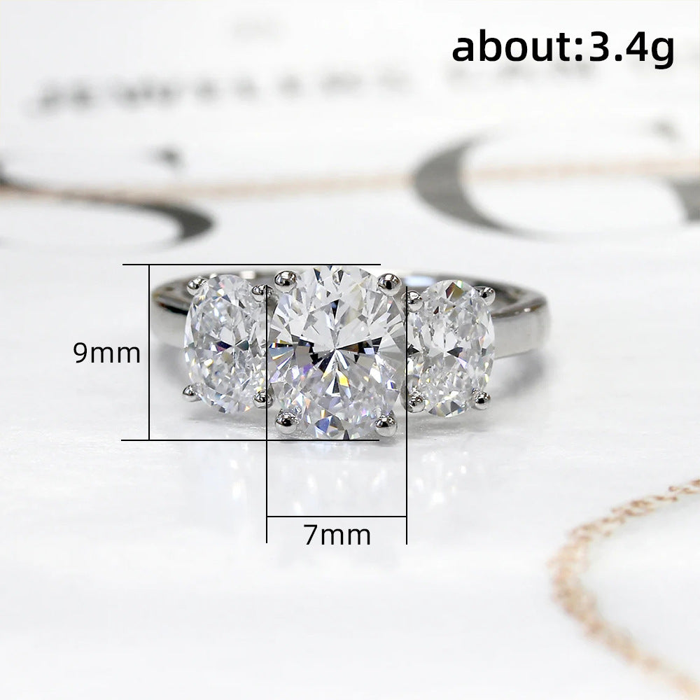 Couple's Light Luxury Oval Ring