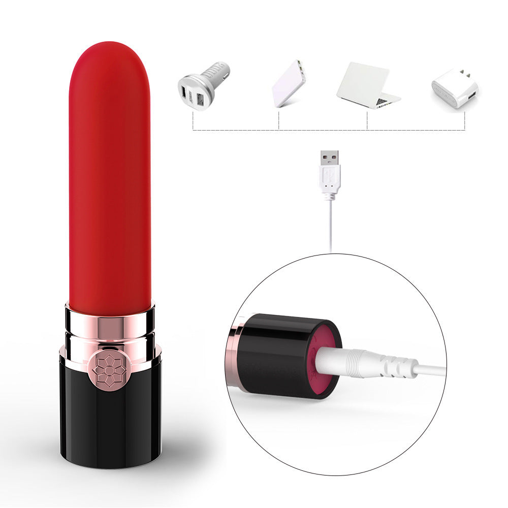 Rechargeable Lipstick Vibrator Women's Masturbation Device