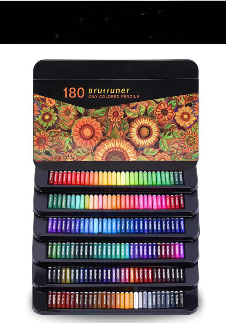 180-color Oily Pencils Multi-color Brushes Color Pens 160-color Oily Hand-painted