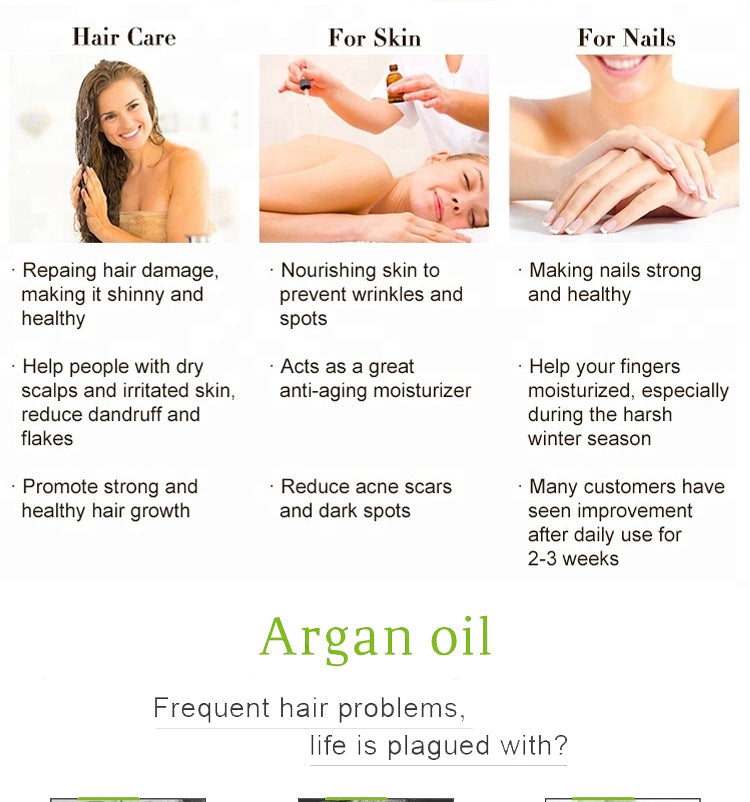 Natural Argan Hair Oil 100m Deep Moisturizing High Quality Factory Wholesale