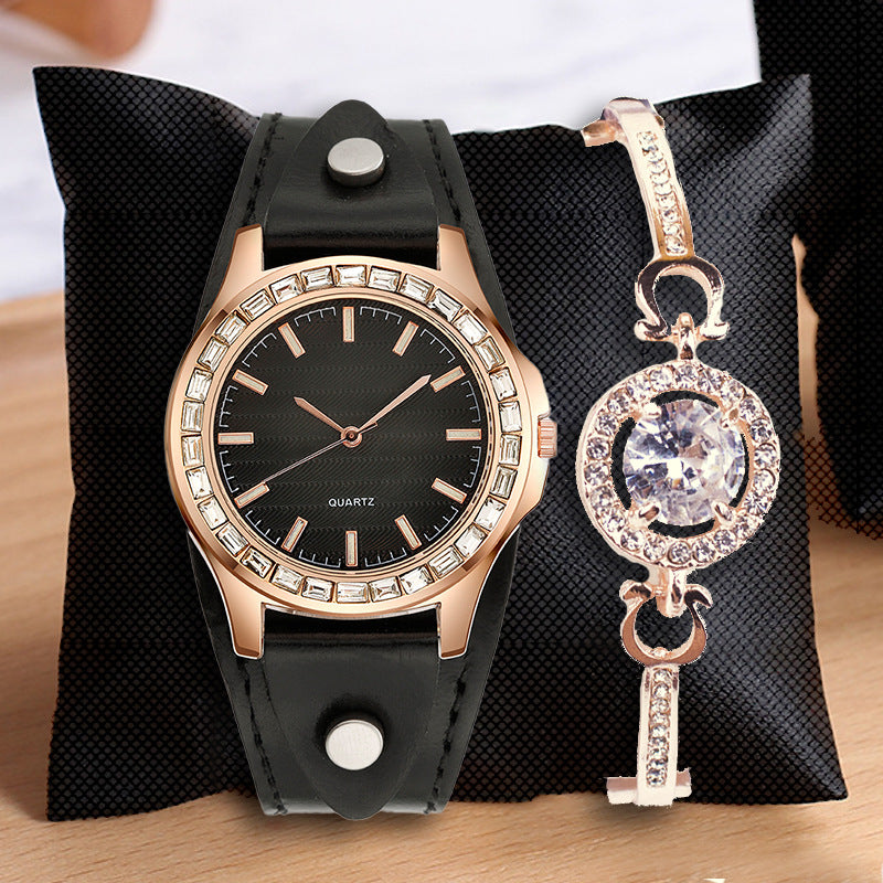 Light Luxury Watch Full Diamond Bracelet Women's Watch Simple