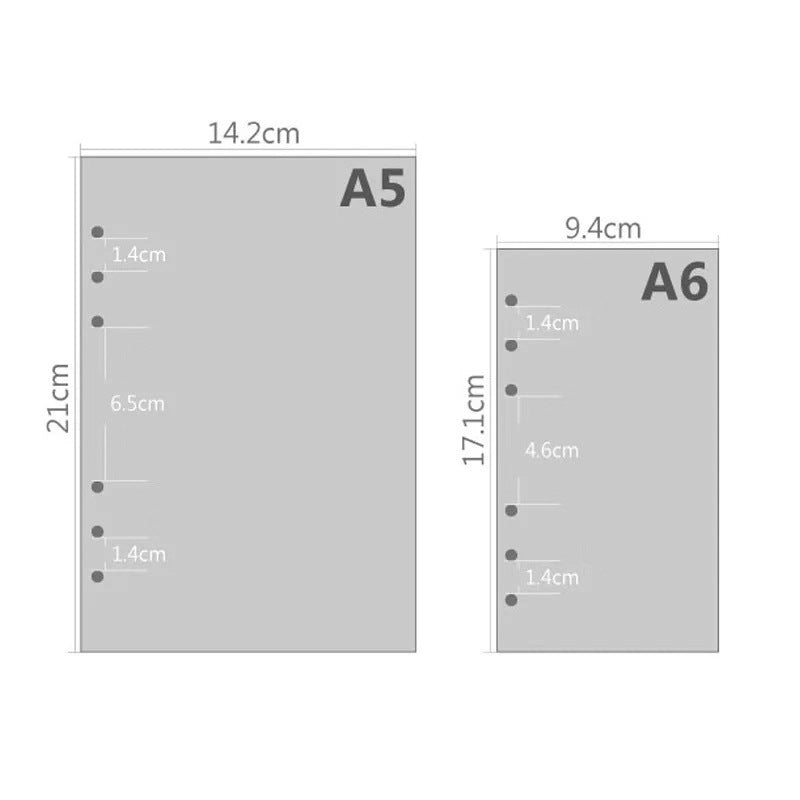 6-hole Notebook Loose-leaf Refill Blank Dot Matrix Horizontal Line